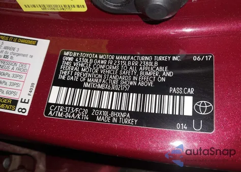 2018 Toyota C-Hr Xle Premium z USA, uszkodzony, nr VIN NMTKHMBX6JR021757